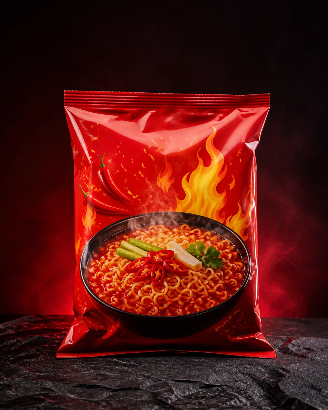 매운맛 라면 패키지